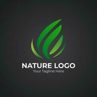 natuur geïnspireerd vlak vector logo ontwerp