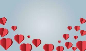 valentijnsdag dag papier besnoeiing decoratief liefde vorm ontwerp achtergrond vector