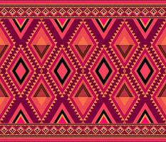 borduurwerk Indisch aztec etnisch patroon in roze vector