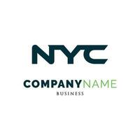 eerste brief nyc icoon logo ontwerp sjabloon vector