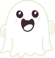 halloween schattig spookachtig geest vector