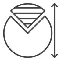 wiskunde cirkel vector wiskunde concept lijn icoon of teken