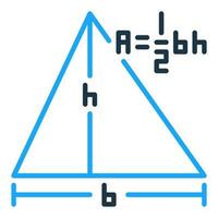 een 1 2bh vector Oppervlakte van een driehoek concept creatief icoon
