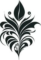 gemakkelijk bloem ontwerpen zwart en wit vector kunst. deze bloemen illustratie is perfect voor creëren elegant en minimalistische logo's, uitnodigingen, affiches, stickers, tatoeages, en meer.