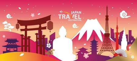 Japan reizen bestemming vector illustratie