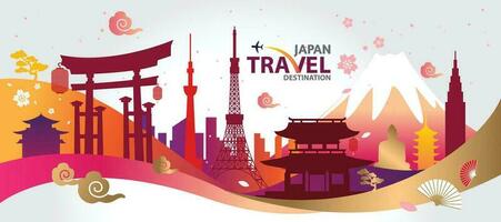 Japan reizen bestemming vector illustratie