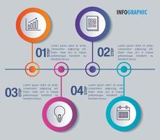 infographic sjabloon met pictogrammen bedrijfsconcept vector