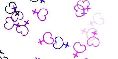 licht paars roze vector sjabloon met zakenvrouw tekenen
