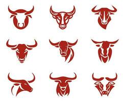 elegantie tekening kunst stier, koe, angus, buffel, vee hoofd logo. premie logo. vector