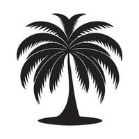 palm boom silhouet logo geïsoleerd Aan wit achtergrond vector