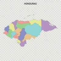 geïsoleerd gekleurde kaart van Honduras met borders vector