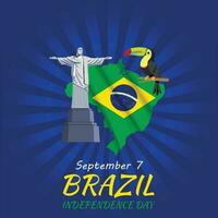 Brazilië onafhankelijkheid dag vieren achtergrond ontwerp vector