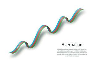 zwaaiend lint of spandoek met vlag van azerbeidzjan vector