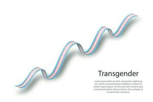 golvend lint met vlag van transgender trots vector