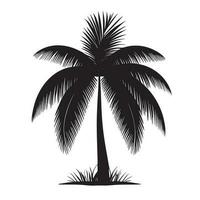 palm boom silhouet logo geïsoleerd Aan wit achtergrond vector