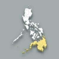 mindanao regio plaats binnen Filippijnen kaart vector
