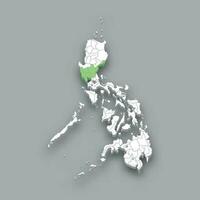 centraal Luzon regio plaats binnen Filippijnen kaart vector