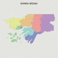 geïsoleerd gekleurde kaart van Guinea-Bissau vector