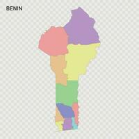 geïsoleerd gekleurde kaart van Benin vector