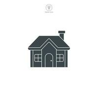 huis icoon vector wordt weergegeven een gestileerde huis. het vertegenwoordigt de concept van huis, huisvesting, huiselijkheid of terugkeer naar de begin