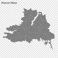 Cherson oblast hoog kwaliteit is een provincie van Oekraïne vector