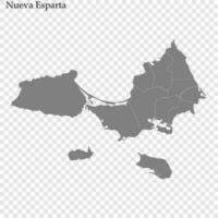 hoog kwaliteit kaart een staat van Venezuela vector