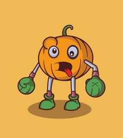 vector halloween verliezen boksen met schattig karakter illustratie