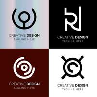 bedrijf of merk identiteit modern minimalistische logo ontwerp vector illustratie.