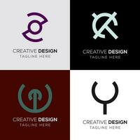 bedrijf of merk identiteit modern minimalistische logo ontwerp vector illustratie.