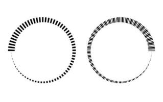 strepen in de omgeving van de cirkel logo countdown met strepen in de omgeving van de omtrek tijd teken. vector