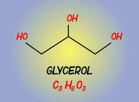 glycerol gemakkelijk polyol suiker alcohol verbinding. vector illustratie.