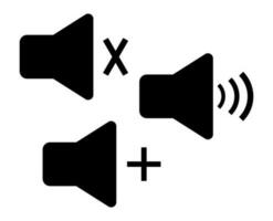 spreker volume symbool icoon vector Aan geïsoleerd wit achtergrond.