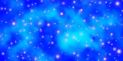 lichtblauwe vectorachtergrond met kleine en grote sterren vervagen decoratief ontwerp in eenvoudige stijl met sterrenthema voor mobiele telefoons vector