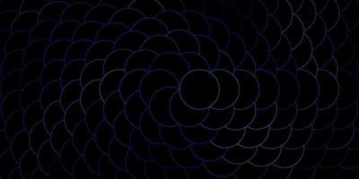 donkerblauw vectorpatroon met cirkels glitter abstracte illustratie met kleurrijke druppels nieuwe sjabloon voor uw merkboek vector