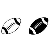 rugby bal icoon vector set. Amerikaans Amerikaans voetbal illustratie teken verzameling. sport symbool of logo.