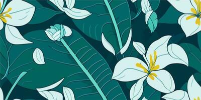 frangipani ingewikkeldheid. onthulling de complexiteit van bloemen patronen in zomer vector