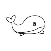 baby walvis icoon vector. walvis illustratie teken. sperma walvis symbool. zee leven logo. vector