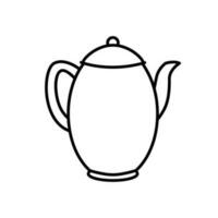 theepot icoon vector. waterkoker illustratie teken. thee symbool. thee ketel logo. heet drinken markering. vector