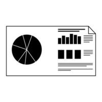 financieel analytics icoon vector. economie illustratie teken. analytics symbool. vector