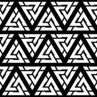 viking valknut keltisch naadloos patroon. wijnoogst achtergrond. middeleeuws manuscript, gravure kunst. nordic etnisch etnisch meetkundig vector achtergrond. azteeks, mayan of of inca stijl