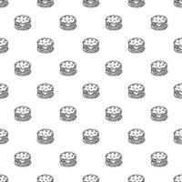 naadloos hamburger patroon. getrokken Hamburger achtergrond. tekening vector Hamburger illustratie