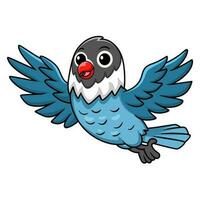 schattig slaty blauw liefde vogel tekenfilm vliegend vector