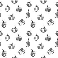 naadloos achtergrond met pompoenen voor halloween decoraties. vector