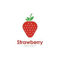 vers aardbei fruit logo sjabloon vector