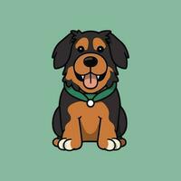 een charmant kawaii hond illustratie, perfect voor toevoegen een tintje van schattigheid naar ieder project. vector