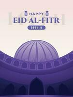 Ramadan affiches. eid al-fitr. Ramadan uitverkoop. eid al-fitr thema met de concept van een moskee koepel. vector illustratie
