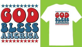 god zegenen Amerika t-shirt vector