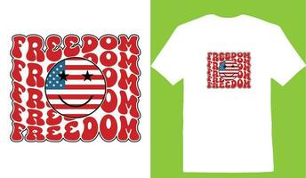 vrijheid t-shirt ontwerp vector