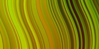 lichtgroen geel vectorsjabloon met gebogen lijnenillustratie in halftoonstijl met gradiëntkrommenpatroon voor boekjes-folders vector