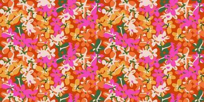 hand- getrokken bloemen, naadloos patronen met bloemen voor kleding stof, textiel, kleding, omhulsel papier, omslag, banier, interieur decor, abstract achtergronden. vector